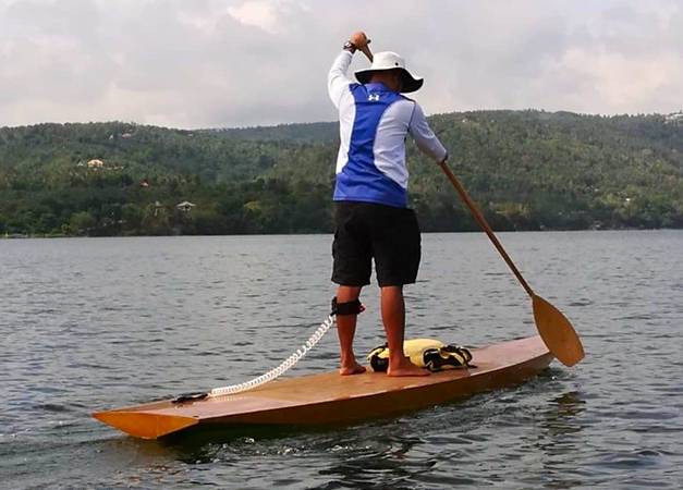 The Ta'al touring SUP made from lightweight plywood