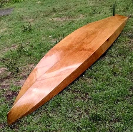 The Ta'al touring SUP made from lightweight plywood