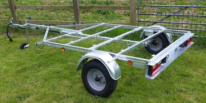 Galvanised steel flatbed trailer specially made for the Teardrop Camper kit
