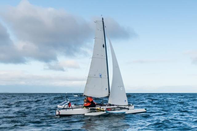 The TriRAID 560s is a light and fast adventure trimaran for raid competitions