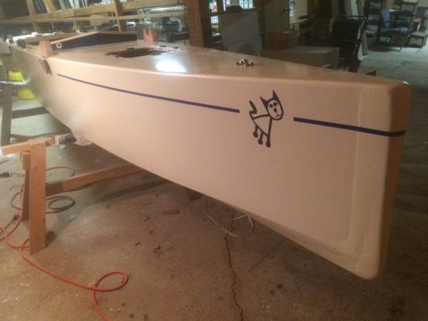 The stitch-and-glue construction of the TriRAID 560s trimaran