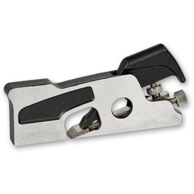 A tiny but remarkably effective shoulder plane for fine trimming or cleaning the bottoms of narrow dadoes and also used in Nick Schade's Robo-Bevel