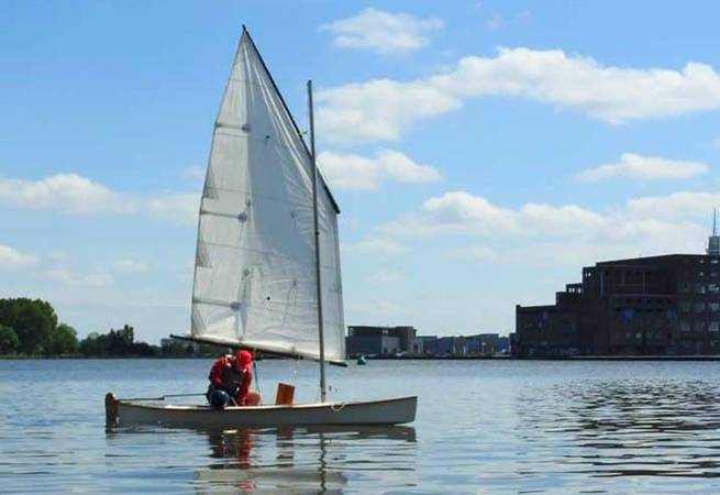 The Viola 14 is a lightweight sailing canoe with dinghy performance