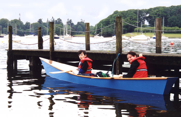 Home make wooden Canoe launch