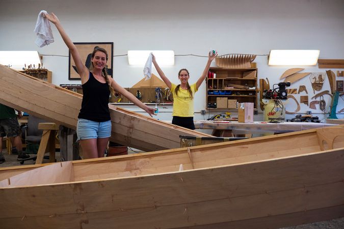 Building the clinker-style wooden sailing canoe, Waterlust