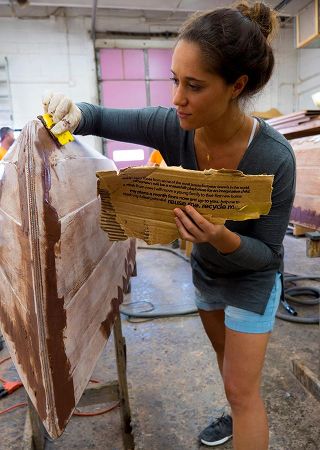 Building the clinker-style wooden sailing canoe, Waterlust