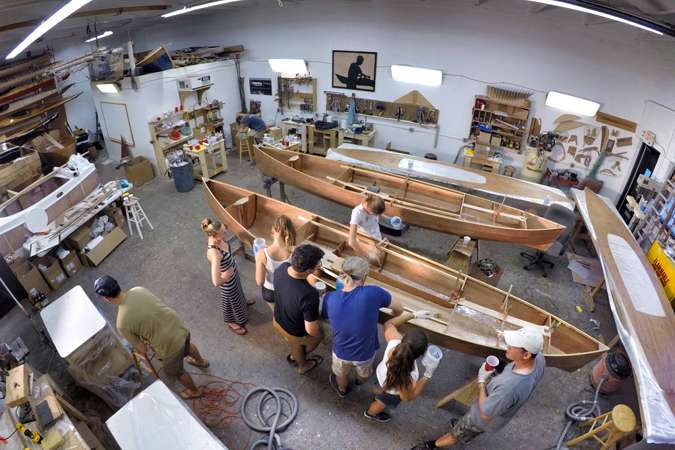 Building the clinker-style wooden sailing canoe, Waterlust