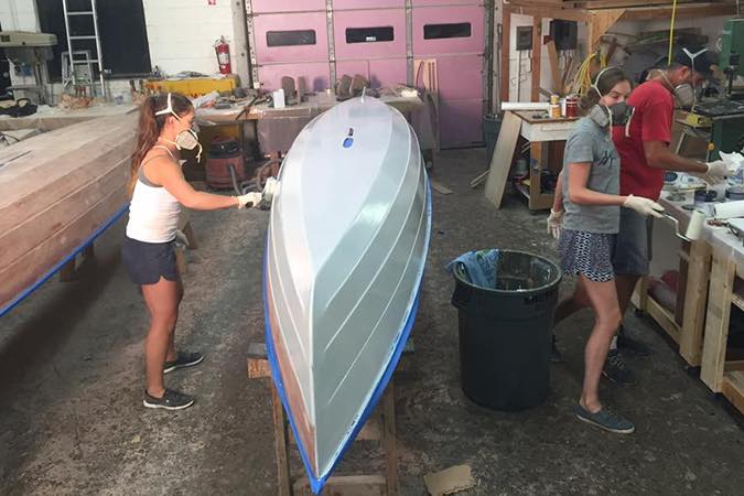 Building the clinker-style wooden sailing canoe, Waterlust