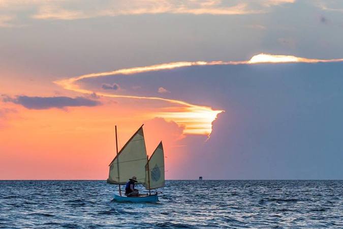 The Waterlust sailing canoe is designed for high-performance expedition cruising