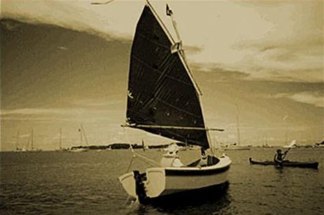 DIY 13 foot sailing boat built from plans