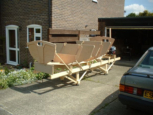 Building stringers of 13 foot Welsford Houdini sailing boat from plans