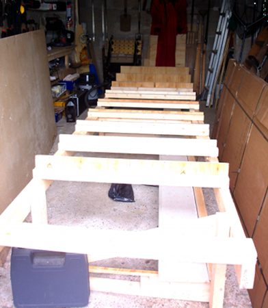 Building a Navigator from a Fyne Boat Kit - building frame