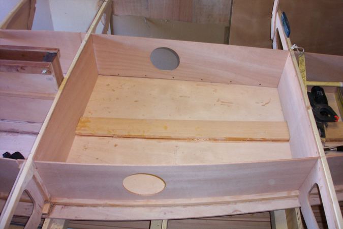 Building a Navigator from a Fyne Boat Kit - side seats in position