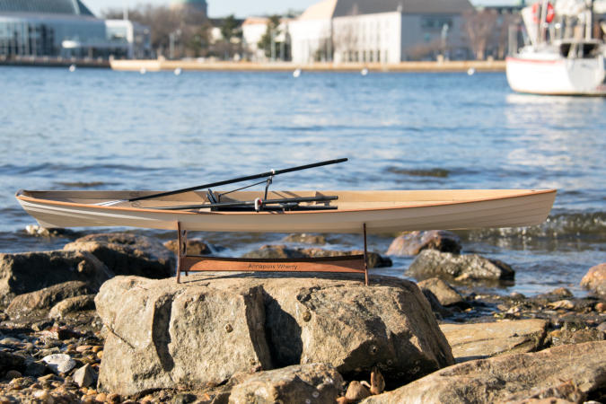 Accurate scale model of the Annapolis Wherry, constructed like the full-size boat