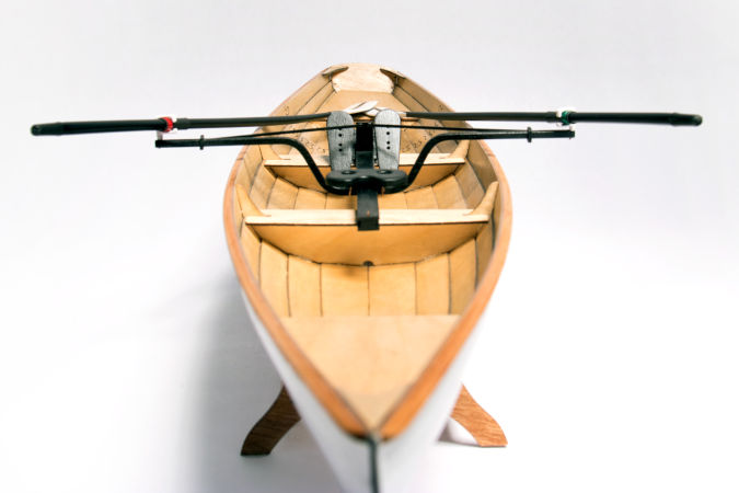 Accurate scale model of the Annapolis Wherry, constructed like the full-size boat