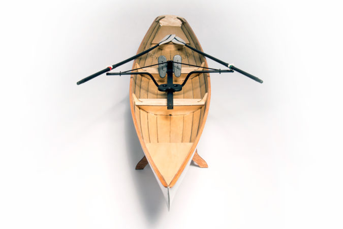 Accurate scale model of the Annapolis Wherry, constructed like the full-size boat