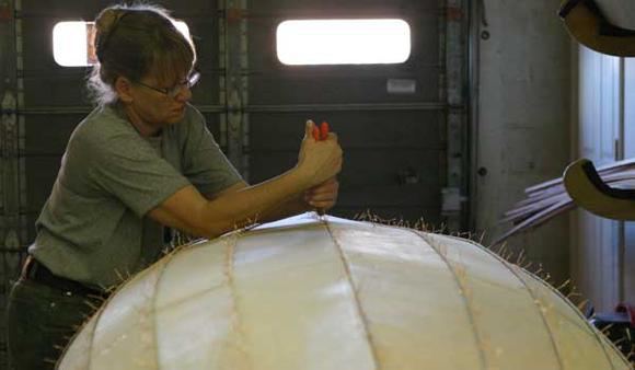 Removing the wire from an annapolis wherry rowing boat kit