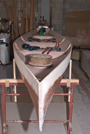 Building a wherry using stitch and glue techniques