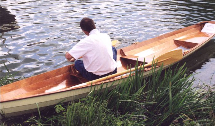 Wherry moored in reeds for a picnic