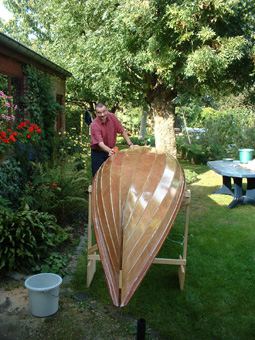 Lapstitch lapstrake wooden row boat or wherry made from plans