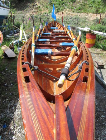 The interior of the six-oared Whitby Pilot Gig