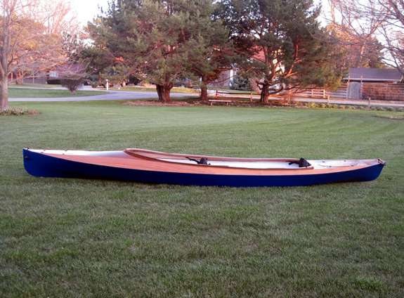 The Wood Duck Double is a compact tandem kayak built from a wooden kit