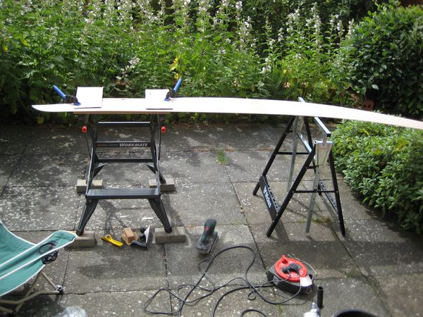 Stages in building a Wood Duck kayak from a kit