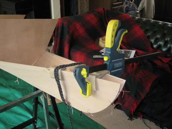 Stages in building a Wood Duck kayak from a kit