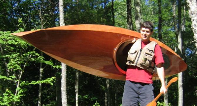 Easy to carry wooden 12 foot kayak