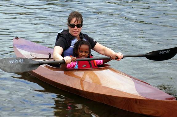 A Wood Duck 12 kayak with a custom deck