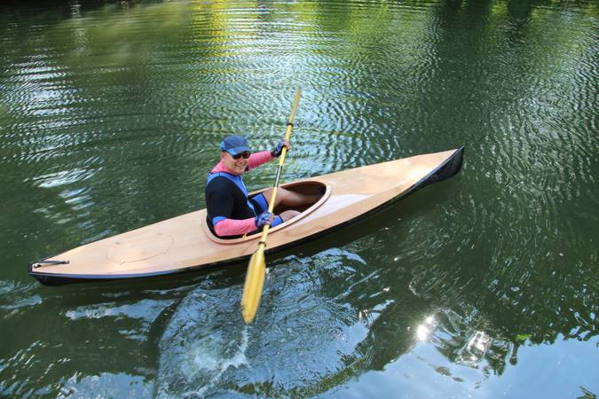 The Wood Duck 12 wooden recreational kayak