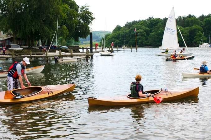 The Wood Duck range are compact, easy-to-launch wooden kayaks