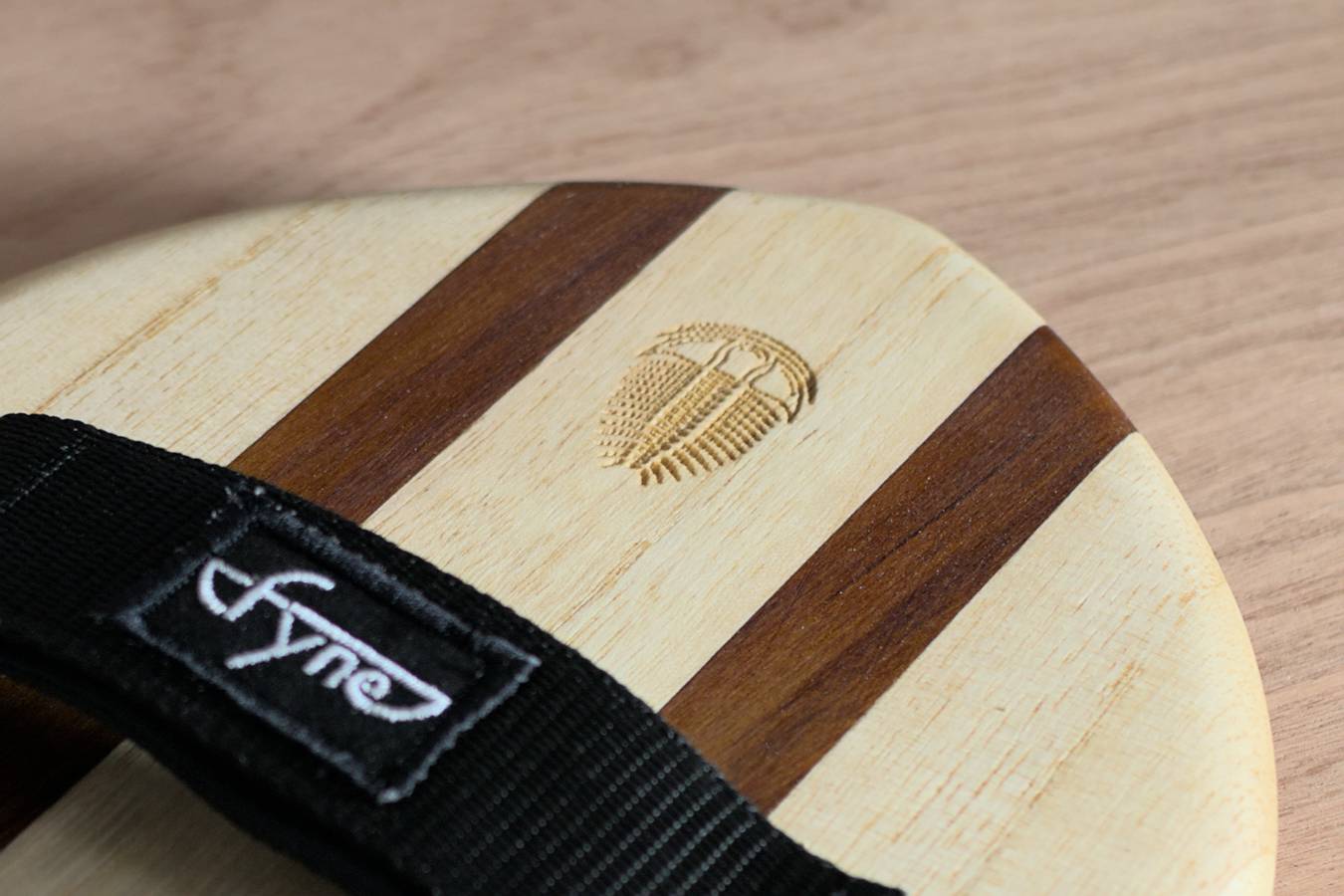 Wooden handplane - laser engraving detail