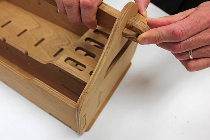 A pre-cut plywood toolbox kit that makes a good introduction to kit construction